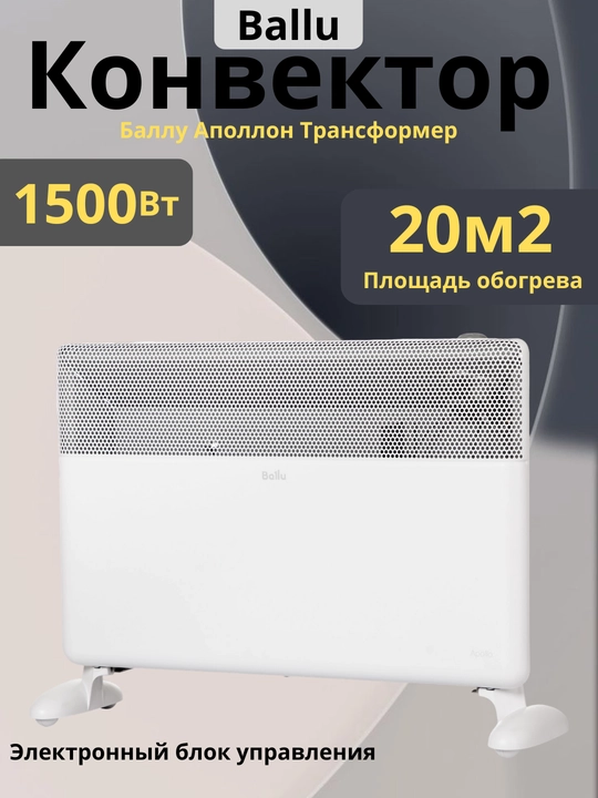 Ballu Apollon 1500 Вт – удобный и эффективный электрический обогреватель для комнаты - 