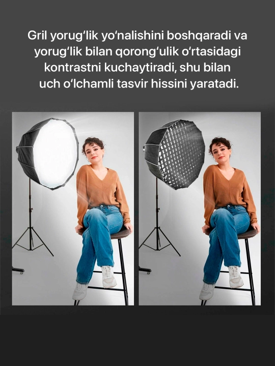 Foto va video suratga olish uchun to‘plam, foto soyabon, RGB chiroq, shtativ led lampa