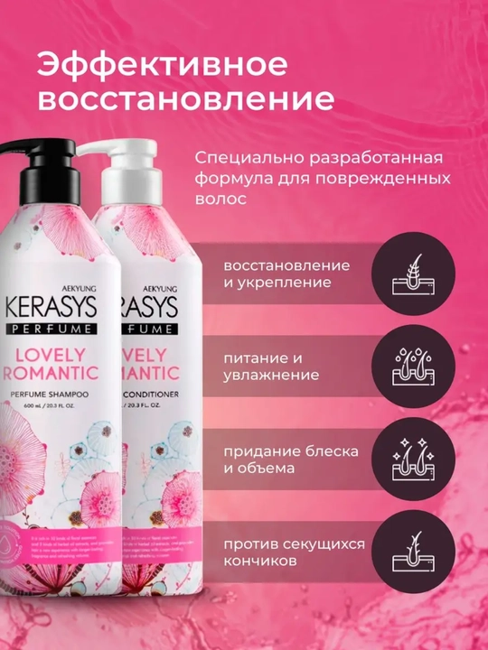 Набор из шампуня и кондиционера женский для волос, Kerasys - Корея
