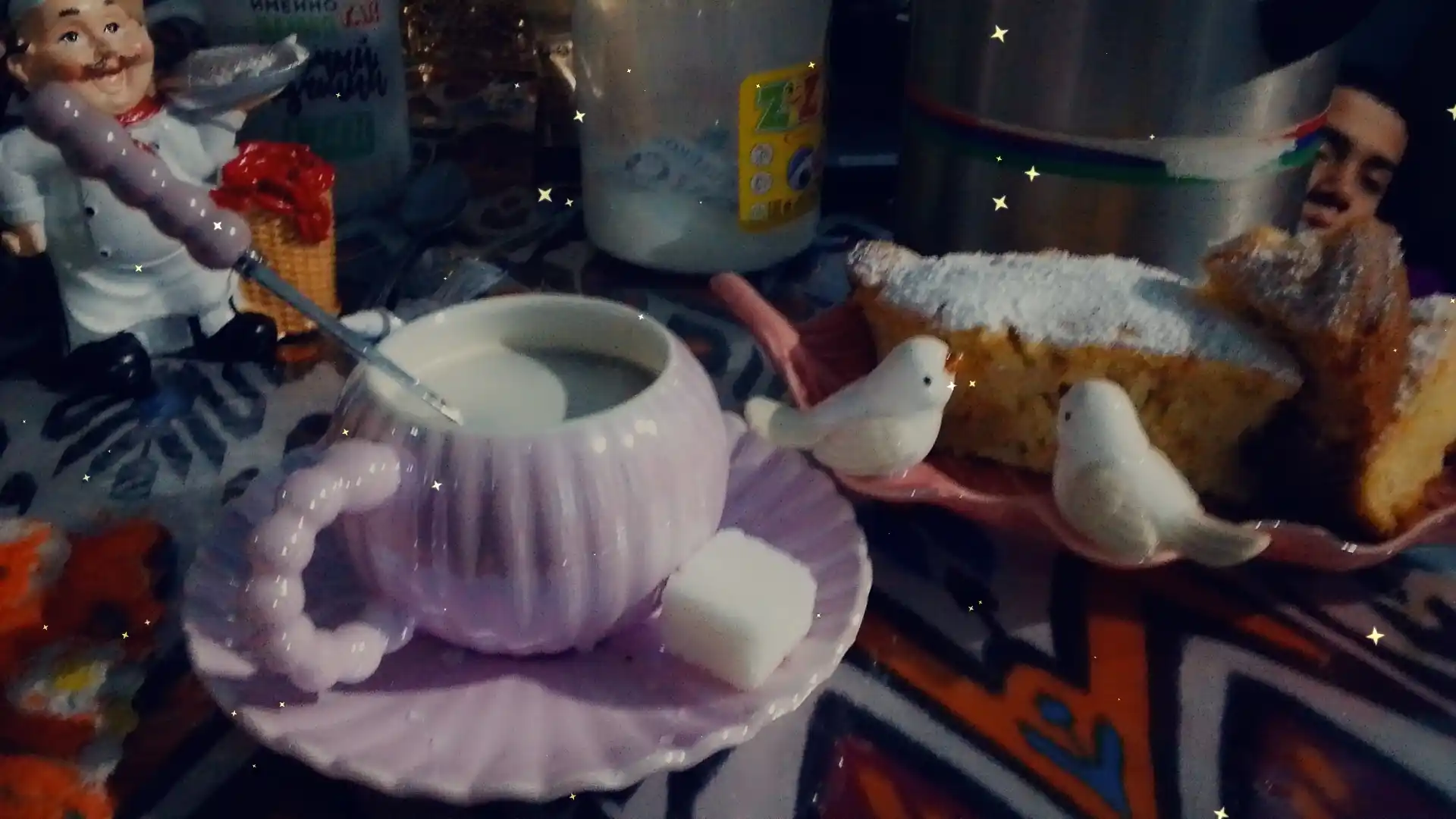 290 ml hajmli sopol choy idishi, finjon va likopcha, sovg‘a to‘plami