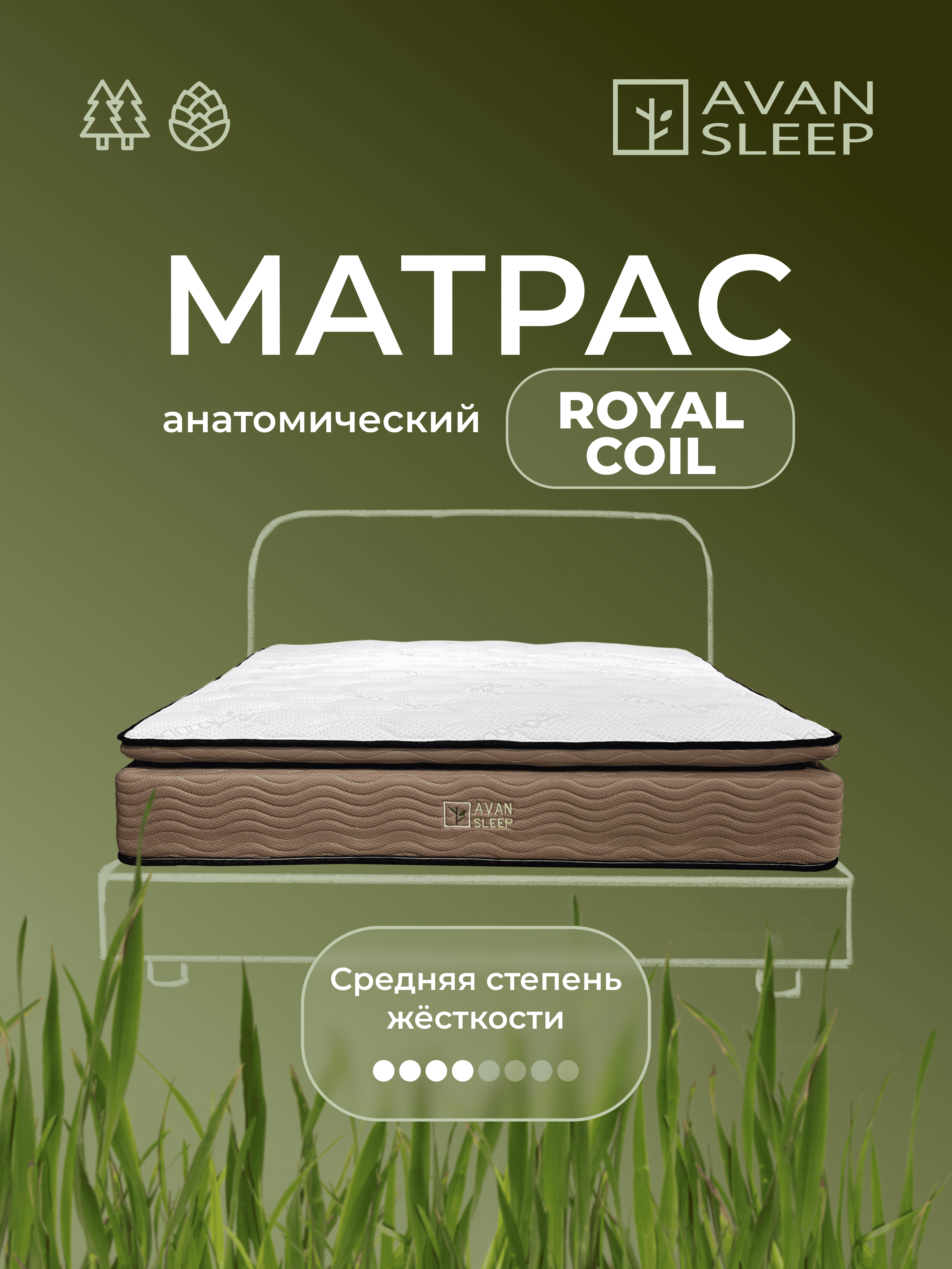 Аnatomik matras ROYAL COIL, 200x80 / 200x90 / 200x160 / 200x180 / 210x170 / 210x180 sm - 
