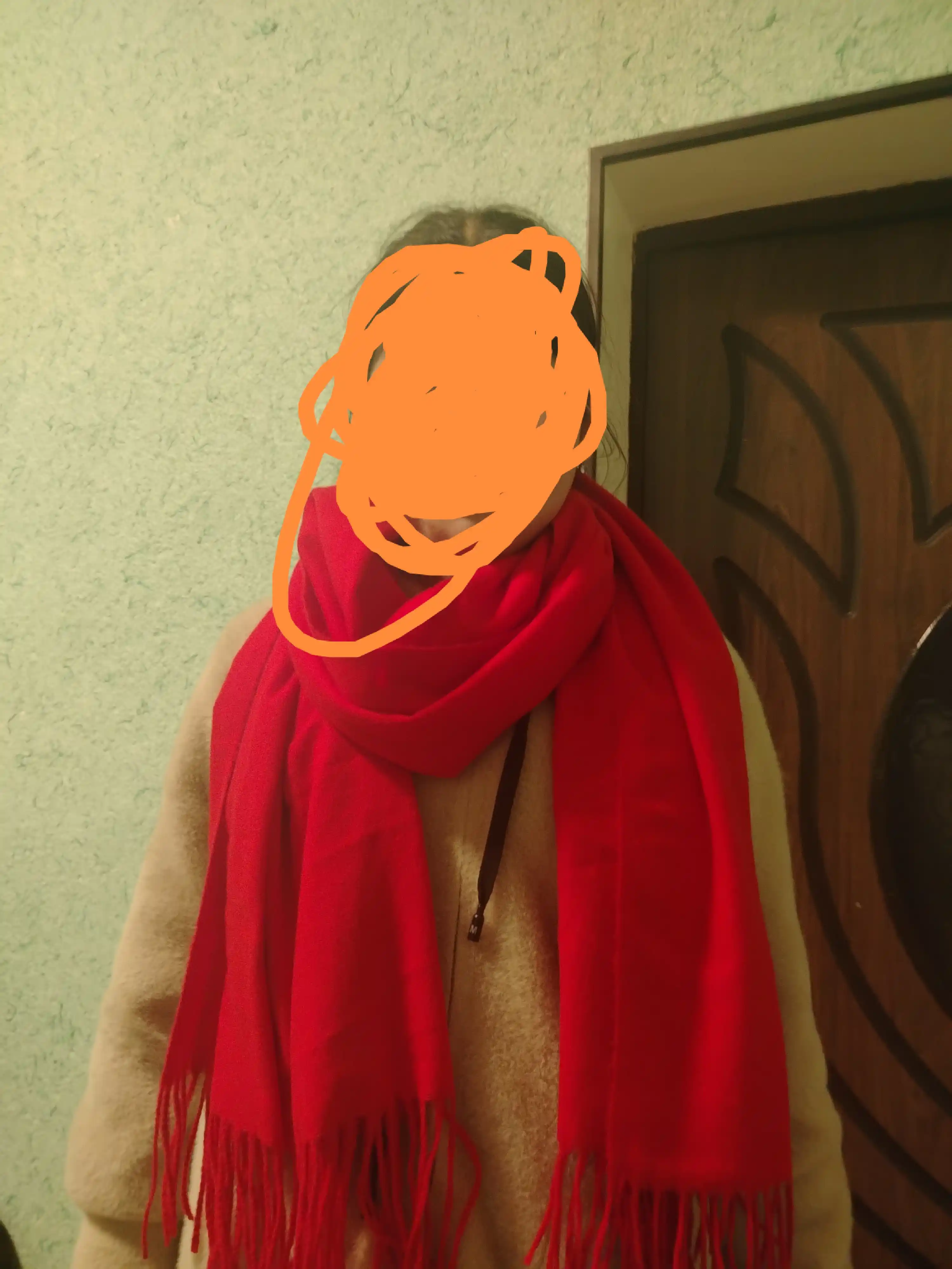 Ayollar uchun qishki kashemir sharf, qalin sharf, 200x70 sm