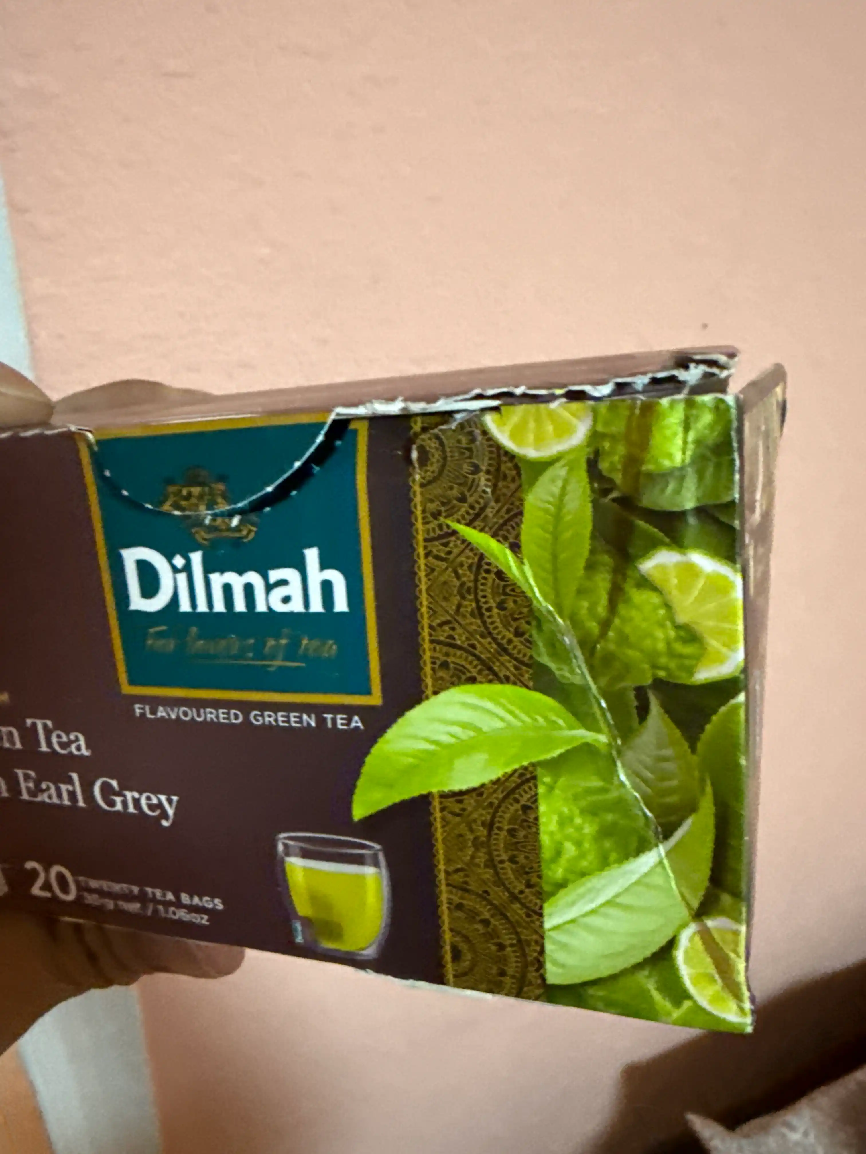 Yashil choy Dilmah Earl Grey, 20 paket