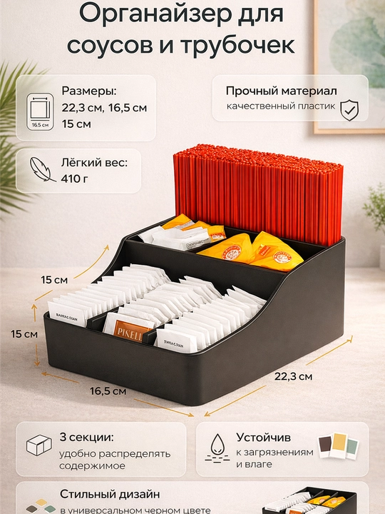 Органайзер для соусов и трубочек