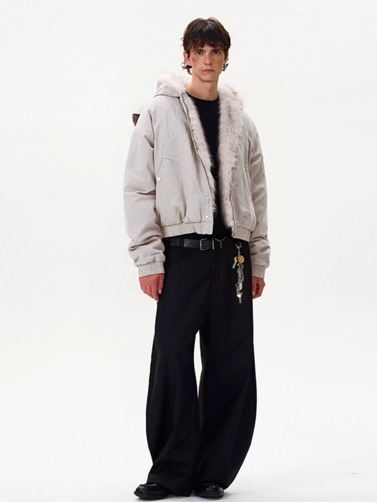 MIYO vintage uslubidagi kapyushonli, mo‘ynali yoqali, qalin, uniseks oversize kurtka