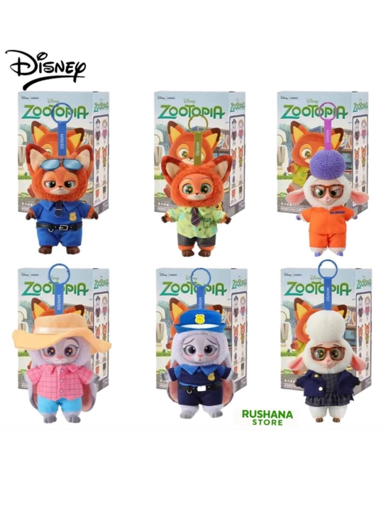 Zootopia Disney MINISOdan kolleksion yumshoq o‘yinchoq-brelok