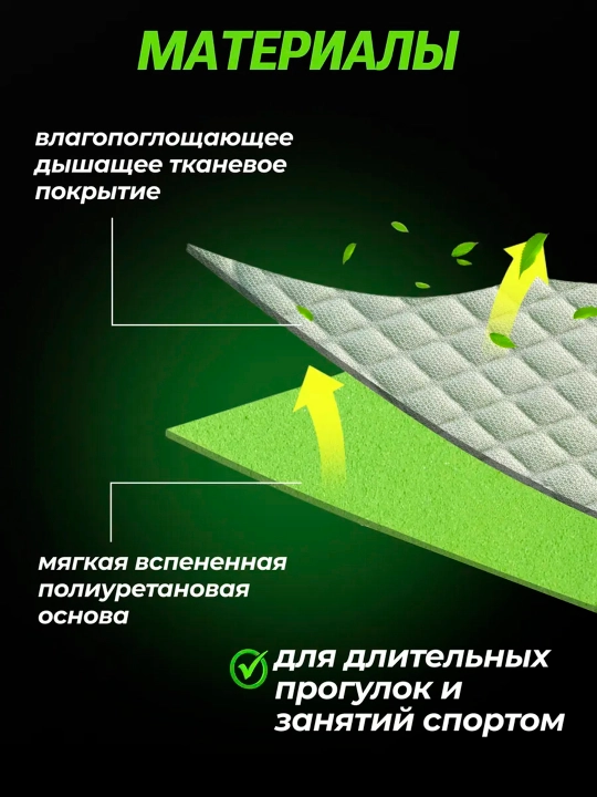 Универсальные стельки для кроссовок и обуви, спортивные и дышащие для дома и улицы