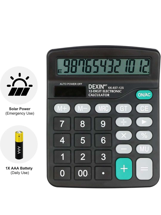 Электронный калькулятор DEXIN KK-837B (12-разрядный)