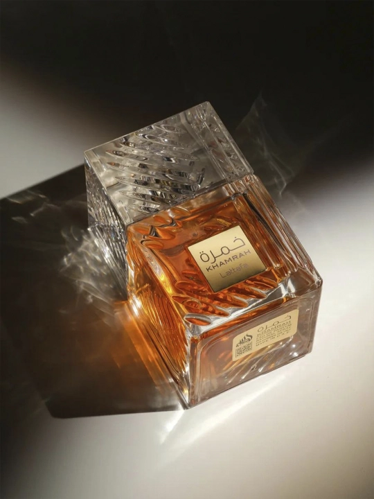 Parfyumlangan suv Lattafa Khamrah, 100 ml, Sharqona shirinlik