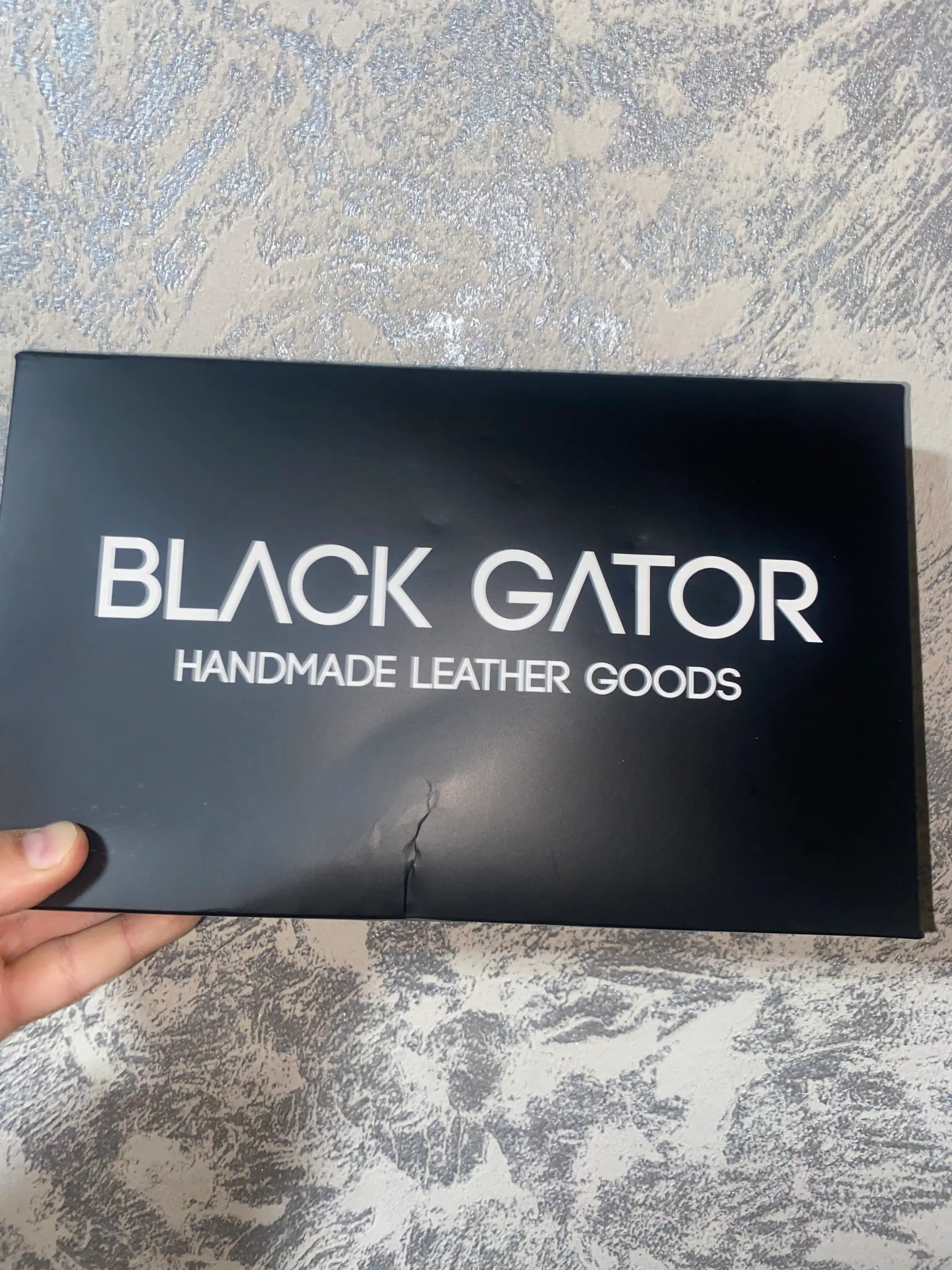 Мужское портмоне Black Gator, из натуральной кожи, классик