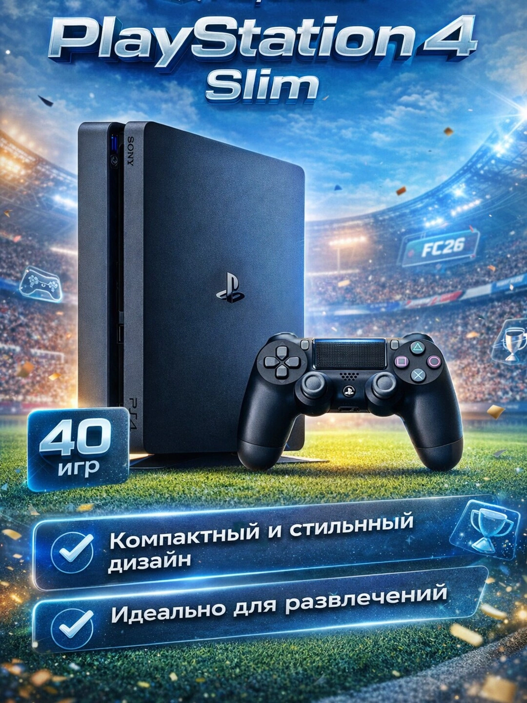 Sony Playstation 4 Slim с подпиской на, 12 месяцев за 3200000 сум со скидкой 93%. Uzum Market