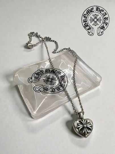 Цепь для девушек женщин в стиле chrome hearts сердце цепочка подарок колье y 2 k подвеска — BORHAMA-SEPOCKAXROM-СЕРЕБРН