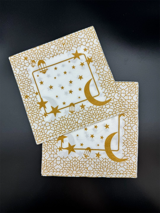 Ramazon bayrami stoli uchun salfetkalar, 15 dona, o'lchami 33*33 sm