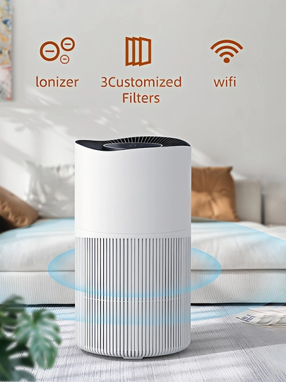 Havo tozalagich PJ10 HEPA H13 CADR 402m³s uy uchun 50–60 m² chang va allergenlarga qarshi 6
