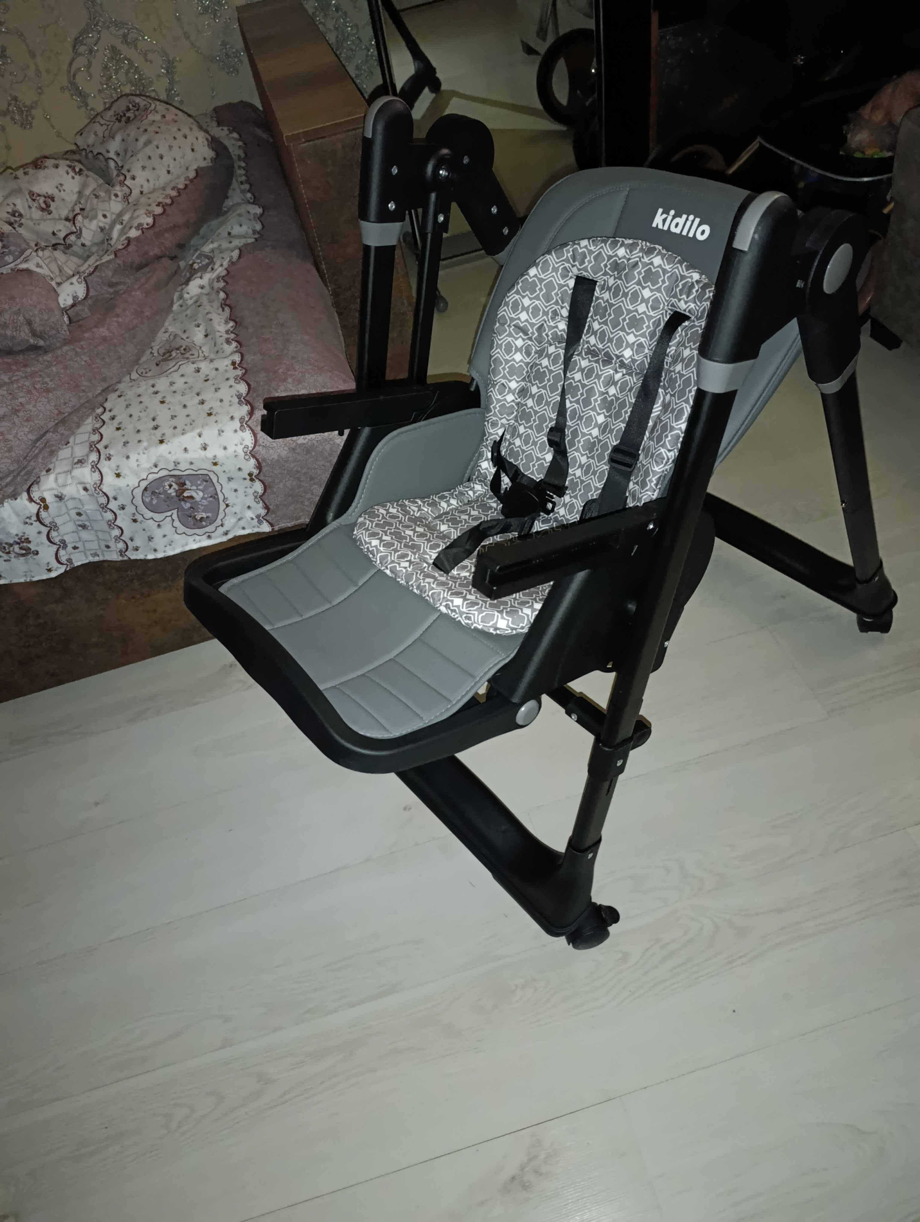 Детский стульчик для кормления+ качели, 2 в 1 Kidilo-8166