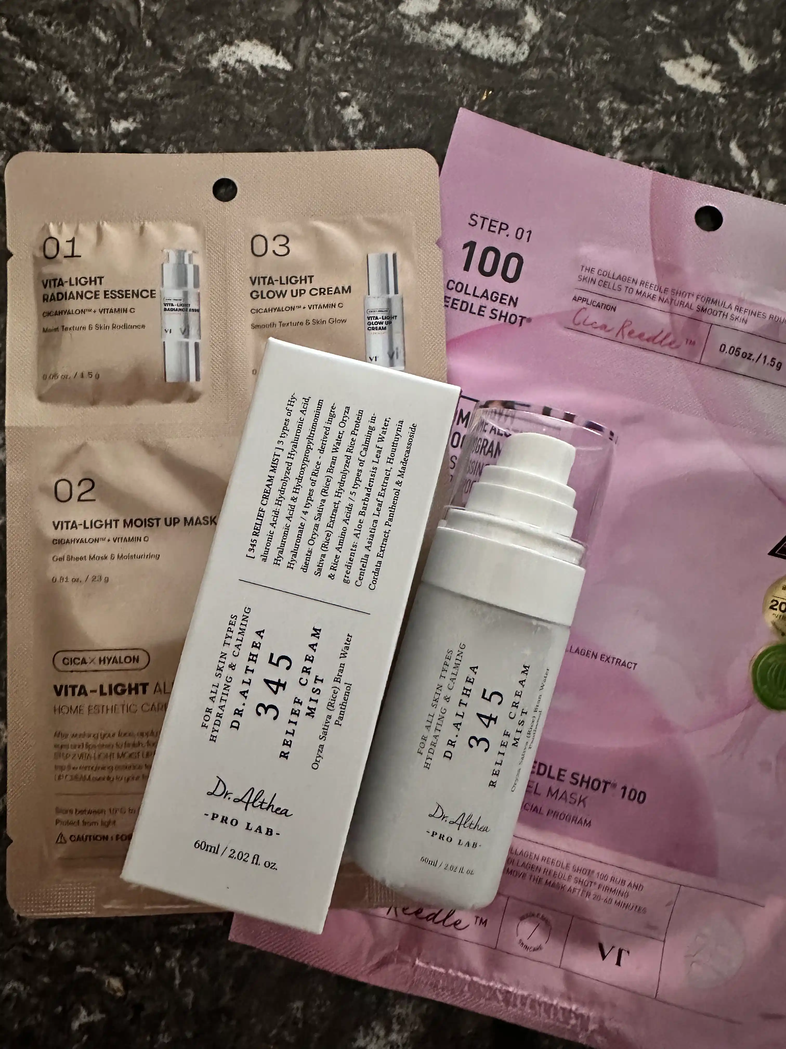 Кремовый спрей мист для лица Dr Althea 345 Relief Cream mist, рис и пантенол, успокаивающий