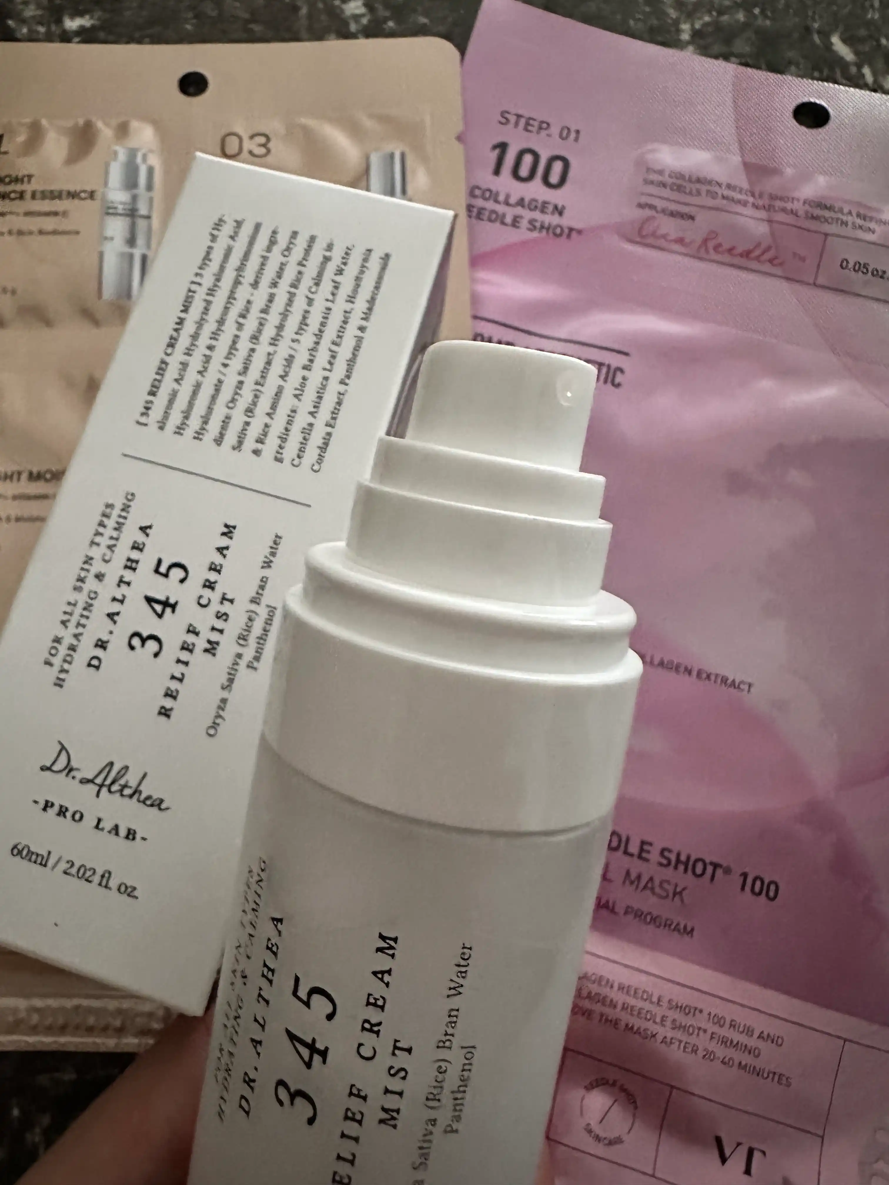 Кремовый спрей мист для лица Dr Althea 345 Relief Cream mist, рис и пантенол, успокаивающий