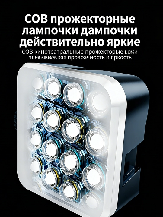 Мини свет для фото на смартфон, 3 цветовых режима, с зарядкой