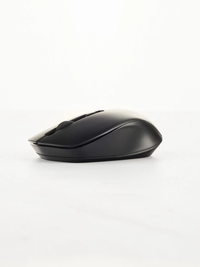 Simsiz bluetooth sichqoncha Metoo 2.4G E0 shovqinsiz, batareyka to'plamda, qora