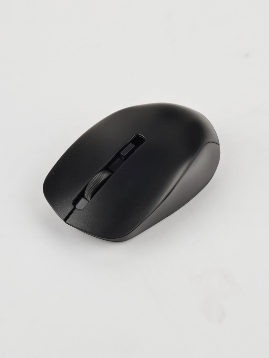 Simsiz bluetooth sichqoncha Metoo 2.4G E0 shovqinsiz, batareyka to'plamda, qora