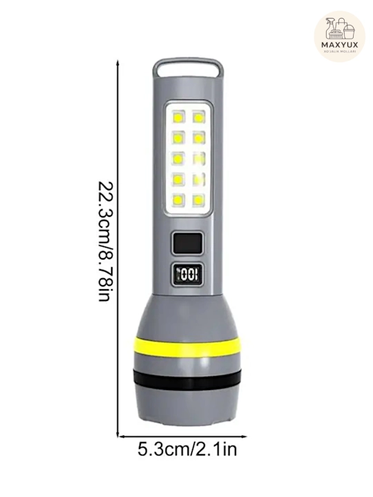 Фонарь с солнечной панелью, Type-C, зум, CH-24084-TG+COB