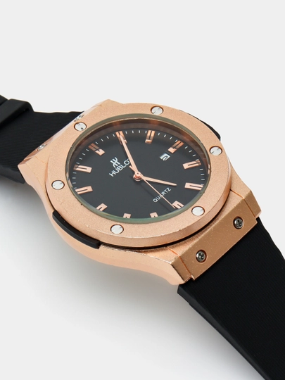 Мужские часы Hublot, классические и спортивные, мужские аксессуары, в комплекте коробка — THESOAT-02HUBLOT-ЗОЛОТ