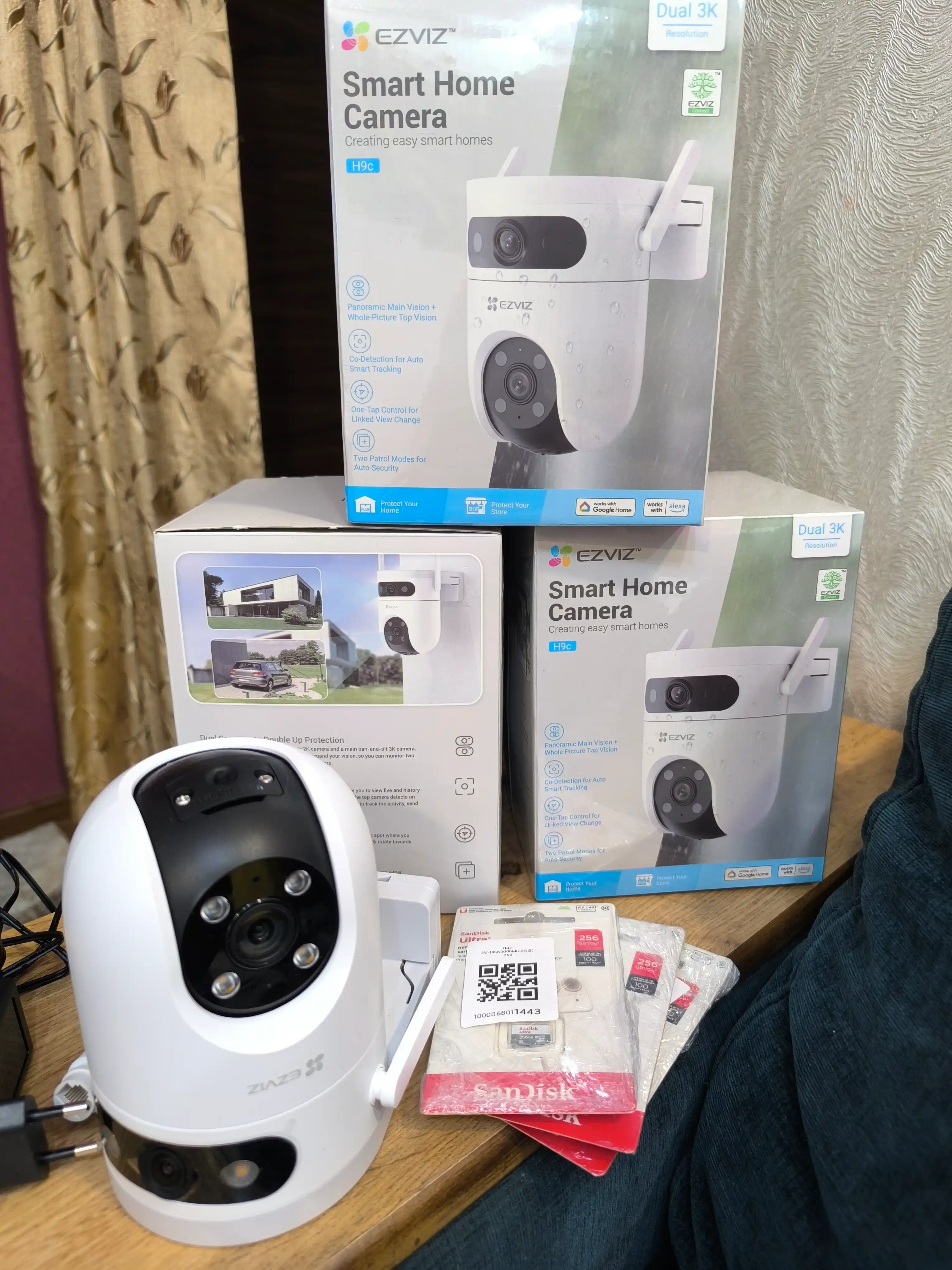 Kamera video kuzatuv EZVIZ H9C 5 MP + 5 MP, Wi-fi kamera, 360 gradusli, video kamera