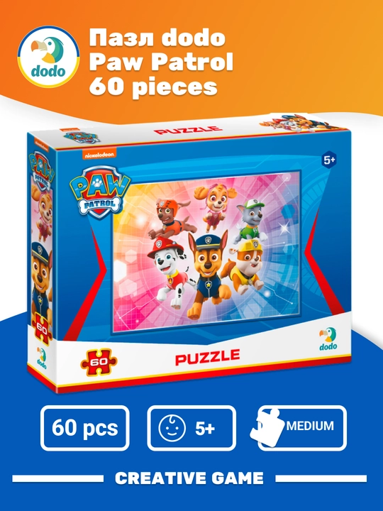 DODO Пазл Paw Patrol 60 элементов, 200146 - 