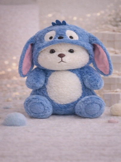 Мягкая игрушка плюшевый мишка, ультра мягкий для объятий — SOFTHUG-PLUSH001-ГОЛУБ-plush00