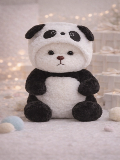 Мягкая игрушка плюшевый мишка, ультра мягкий для объятий — SOFTHUG-PLUSH001-ЧЕРН-plush00