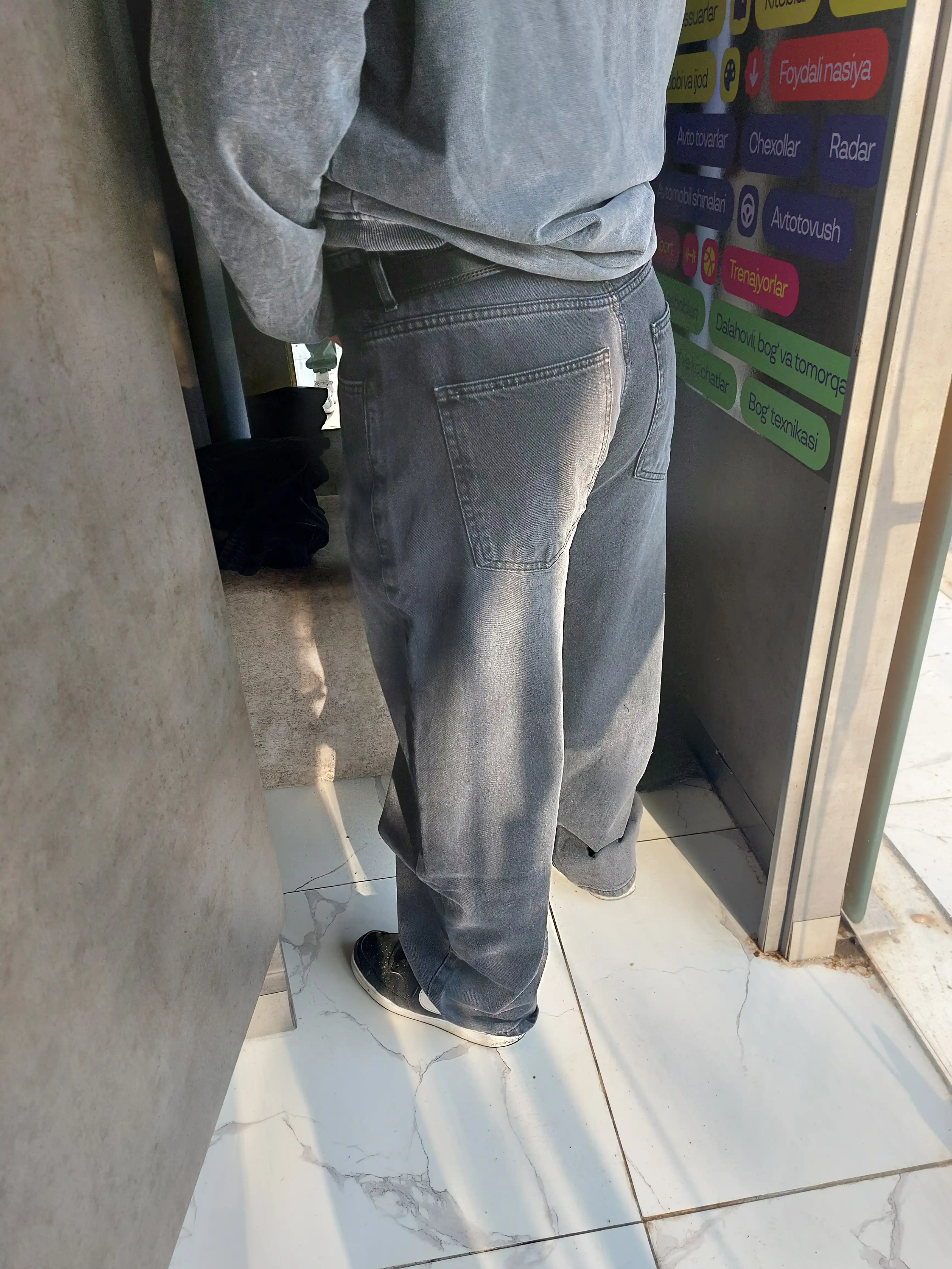 Erkaklar va ayollar keng baggi jinsi shimlari, Y2K, F17 UNI