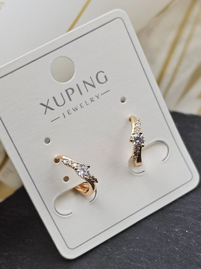 Женские серьги золотого цвета, бренд Xuping — JEWELRI-XUP002-ЗЕЛХАКИ
