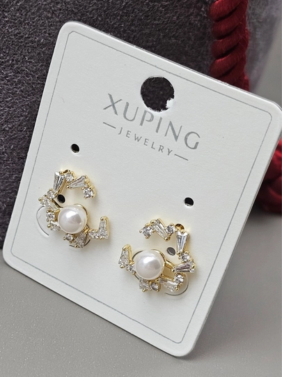 Женские серьги золотого цвета, бренд Xuping — JEWELRI-XUP002-ПАСТКОР