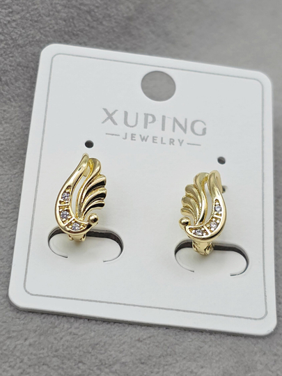 Женские серьги золотого цвета, бренд Xuping — JEWELRI-XUP002-СВЕТЖЕЛ