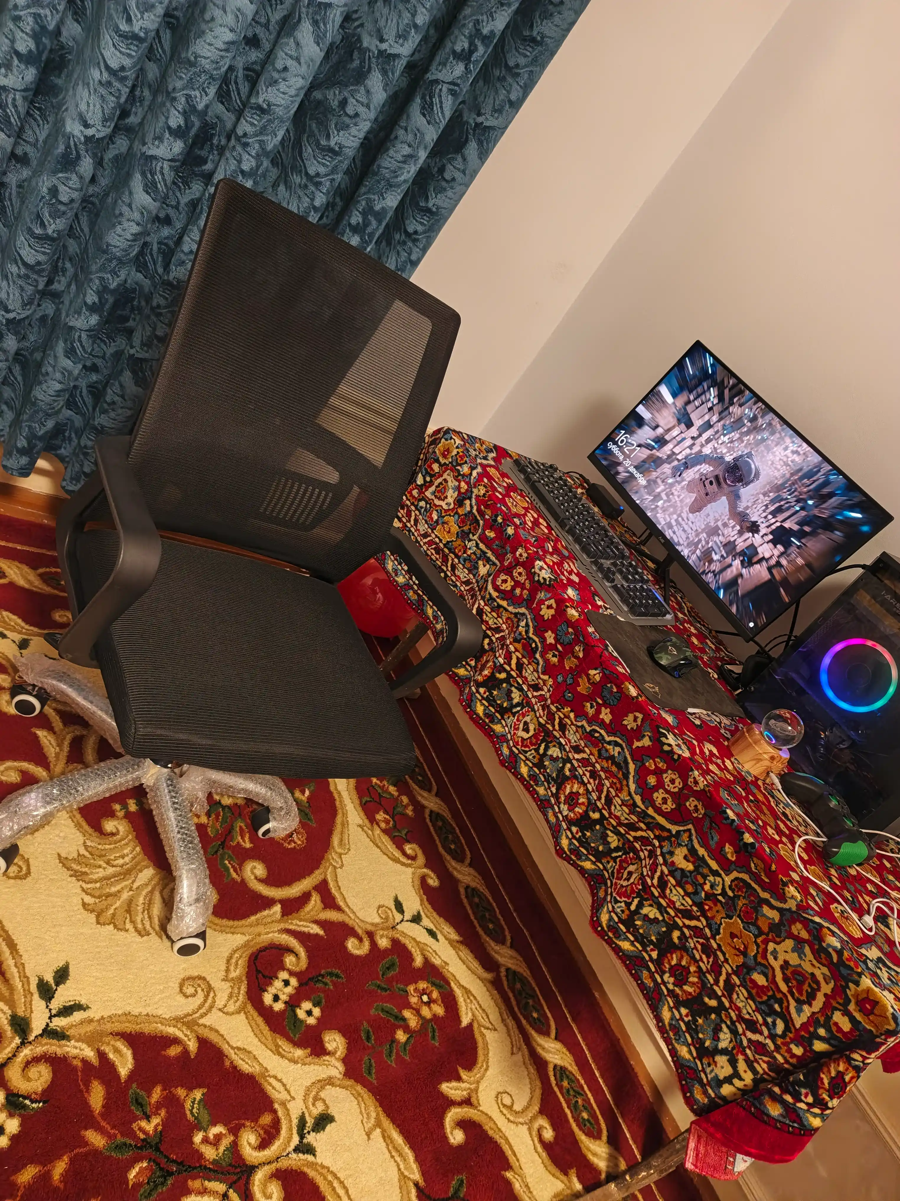 Norflex to'rli orqa ofis kreslosi, balandlikni sozlash va xodimlar g'ildiraklari