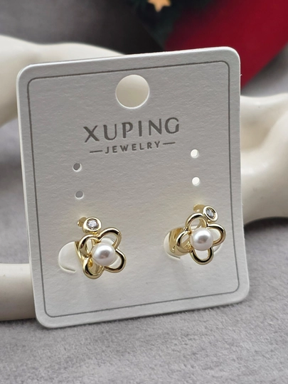 Женские серьги золотого цвета, бренд Xuping — JEWELRI-XUP002-СЕРЕБРН