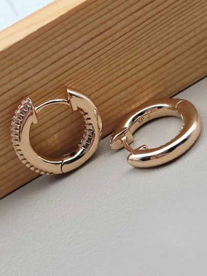 Женские серьги золотого цвета, бренд Xuping — JEWELRI-XUP002-ТЕМНРОЗ