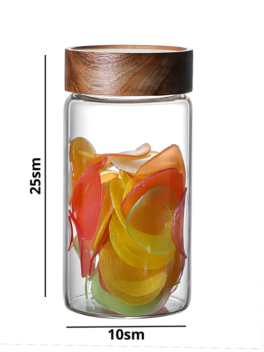 Контейнер для сыпучих продуктов, банка стекло, 1 шт