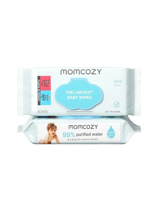 Momcozy katta nam salfetkalar 60 dona, 20×20 sm, gipoallergen, hidsiz