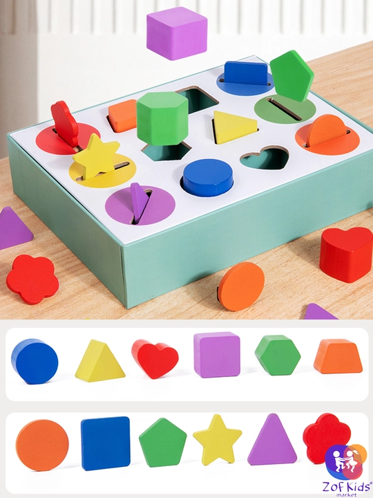 Sorter geometriya boncuklar bilan, beshta ustunda, bolalar uchun, rivojlanayotgan Montesso