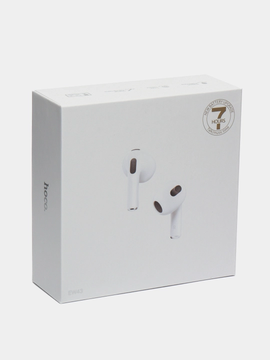 Hoco EW43 simsiz quloqchinlari, aPods 3, Bluetooth 5.3, 40mAh+300mAh, 7 soatlik musiqa, TWS