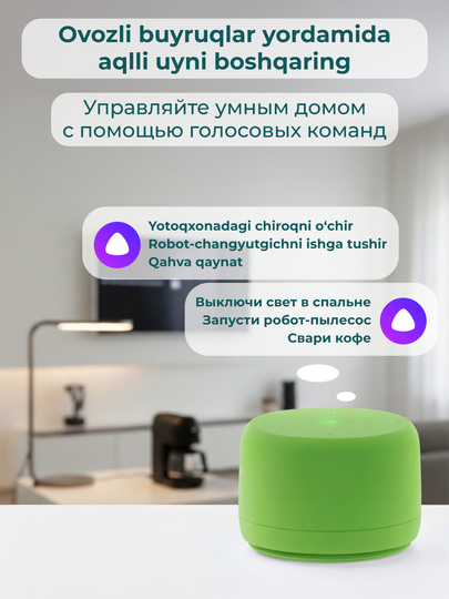 Умная колонка Яндекс Станция Лайт 2 с микрофоном, колонка Алиса с часами, без часов