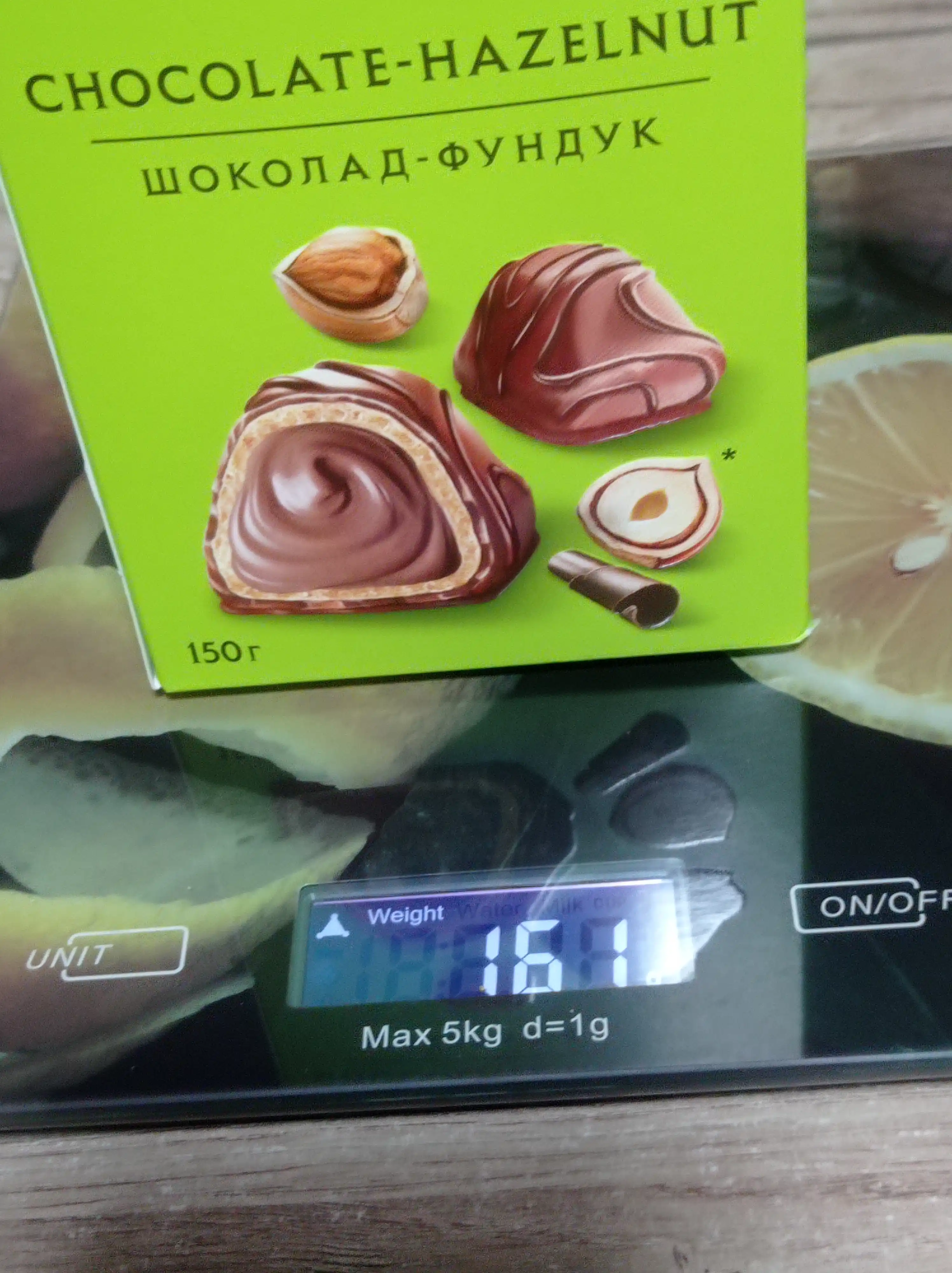 Sutli shokoladli yong'oqli "Ozera" vafli konfetlari, 150 gr