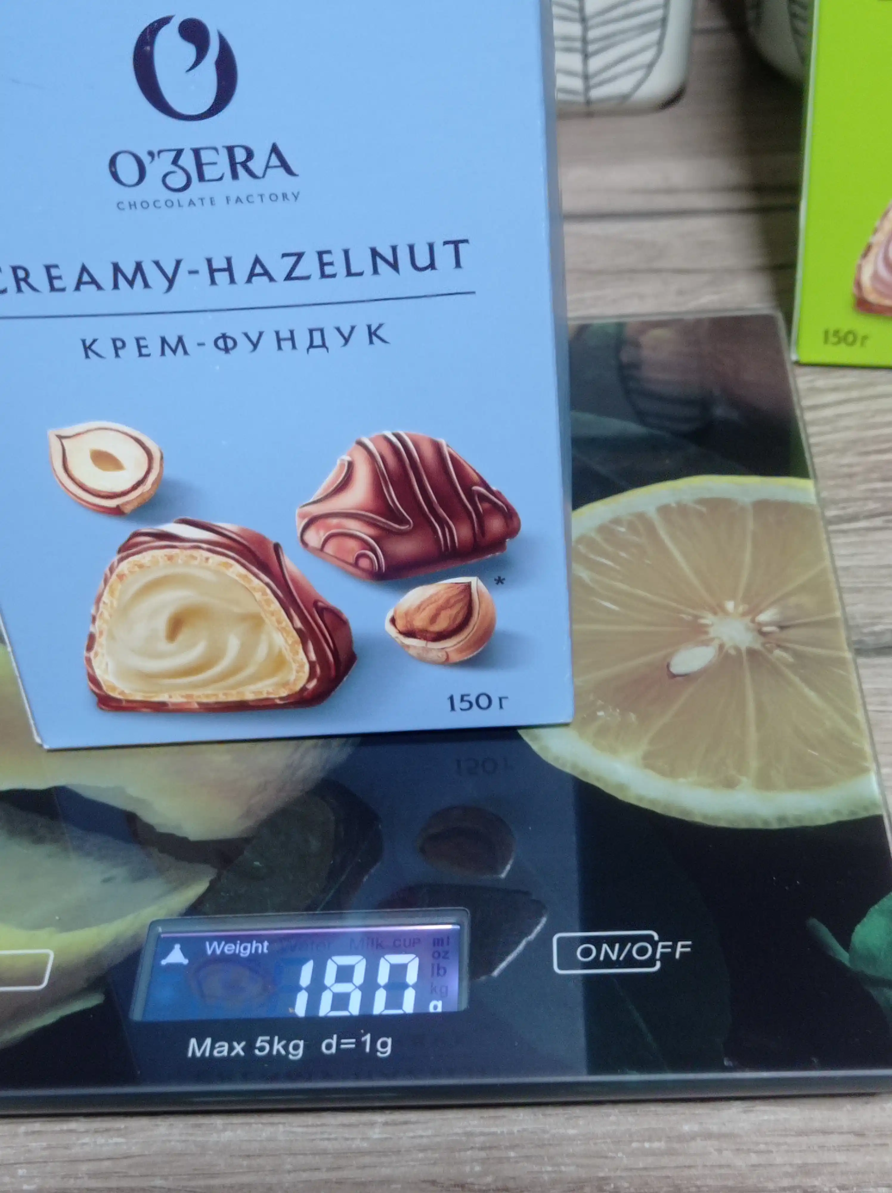 Sutli shokoladli yong'oqli "Ozera" vafli konfetlari, 150 gr