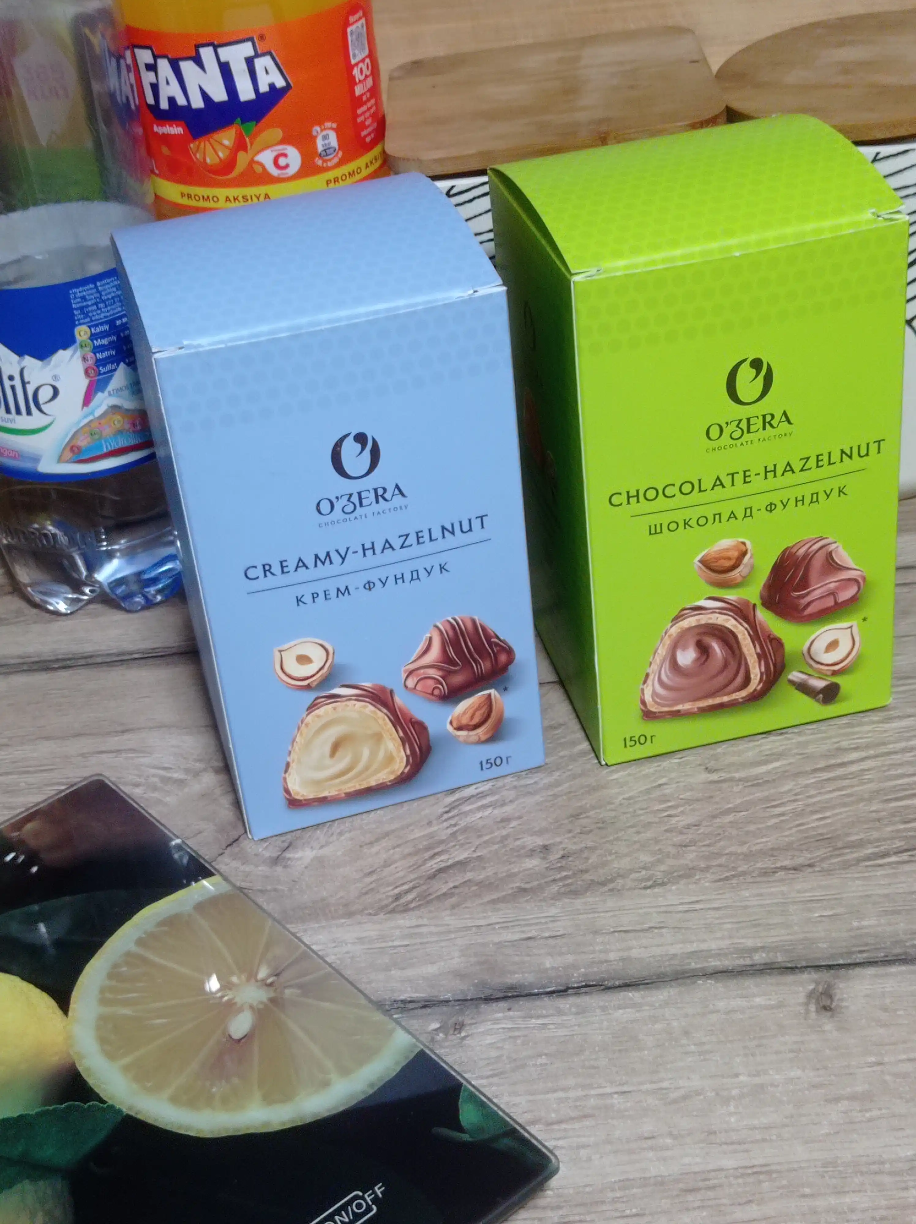 Sutli shokoladli yong'oqli "Ozera" vafli konfetlari, 150 gr