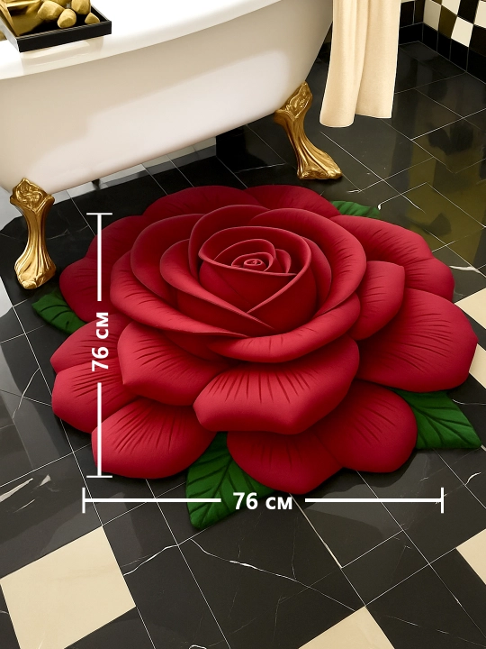 3D коврик для ванной, кухни и туалета, резиновый, противоскользящий, влагостойкий