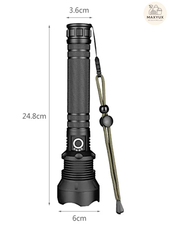 Qo'l chirog'i, 150 metrgacha yorituvchi LED chiroq, Zoom effekti bilan