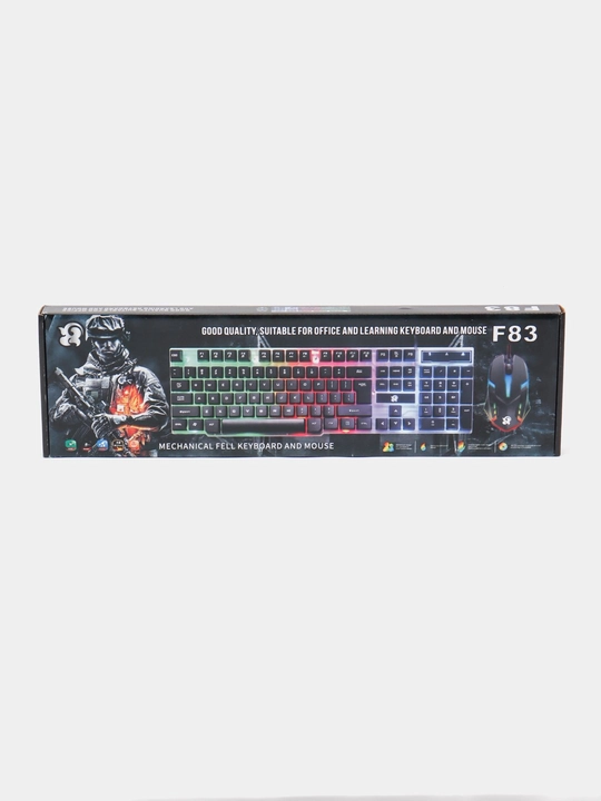 Игровая клавиатура и мышь t-Wolf k16 /t16, в черно-белом