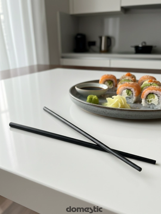 Sushi va rollar uchun yog‘och ovqatlanish tayoqchalari, bambukdan, 10 dona, 20 dona