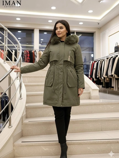 Kurtkalar ayollar va qizlar uchun, uzun kurtka, mo'ynali shuba, palto, balonka - 